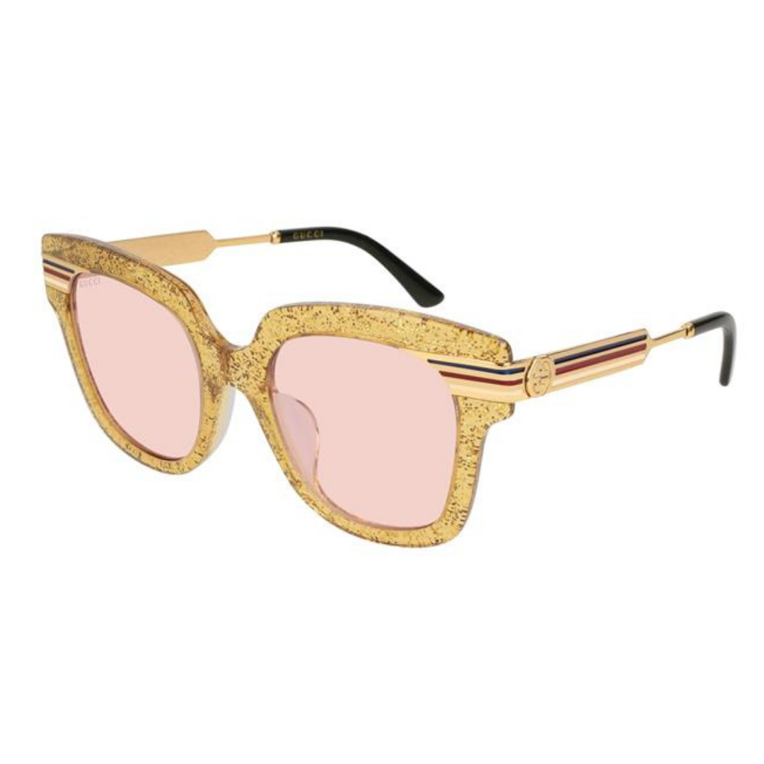 Gucci GG0281SA 004 Dourado - Sol -  51 mm