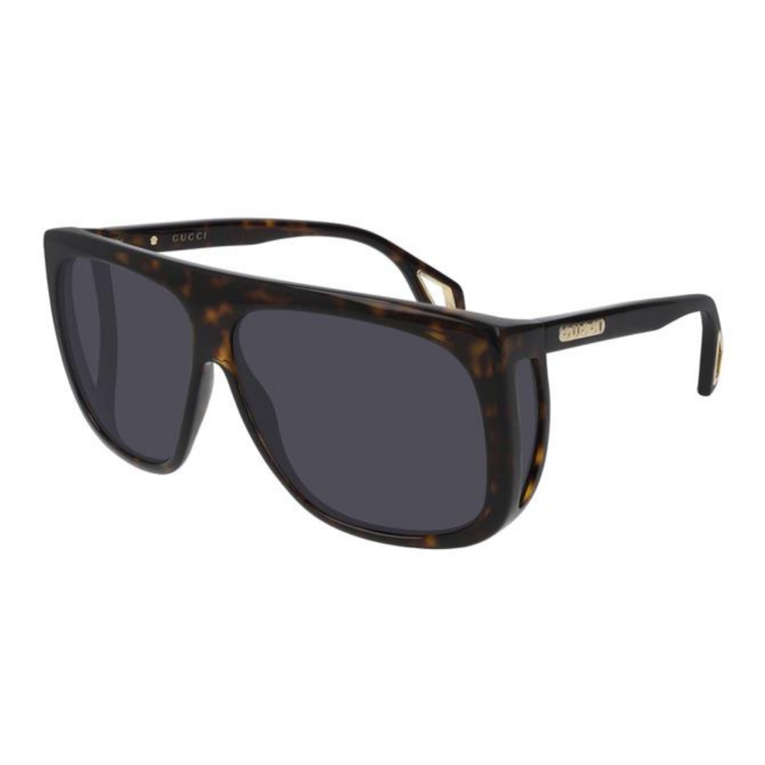 Gucci GG0467S 003 Marrom Mesclado Preto - Sol - 62 mm