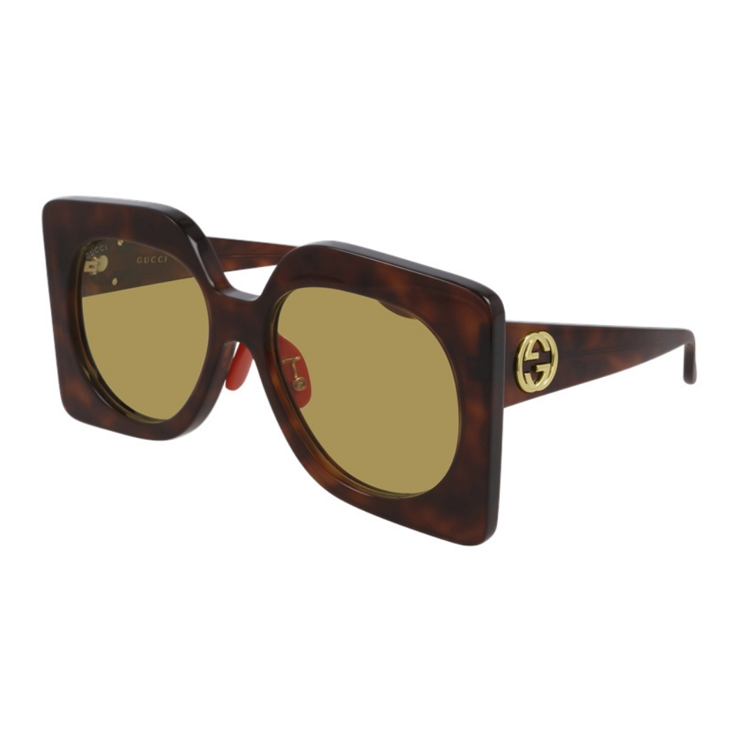 Gucci GG0784S 001 Marrom Mesclado - Sol - 62 mm