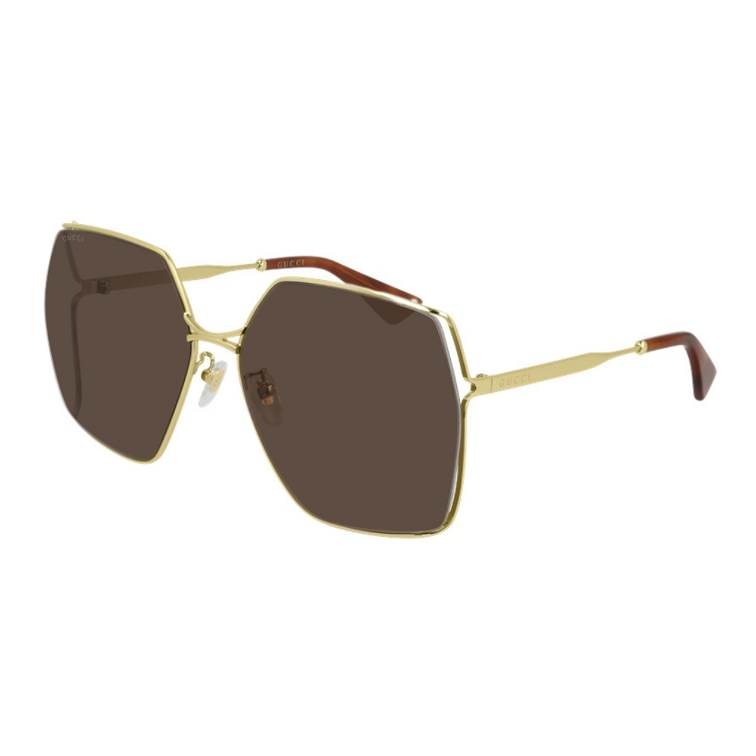 Gucci GG0817S 002 Dourado -Sol - 65 mm