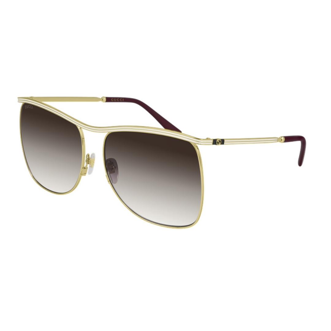 Gucci GG0820S 002 Dourado  - Sol - 63 mm