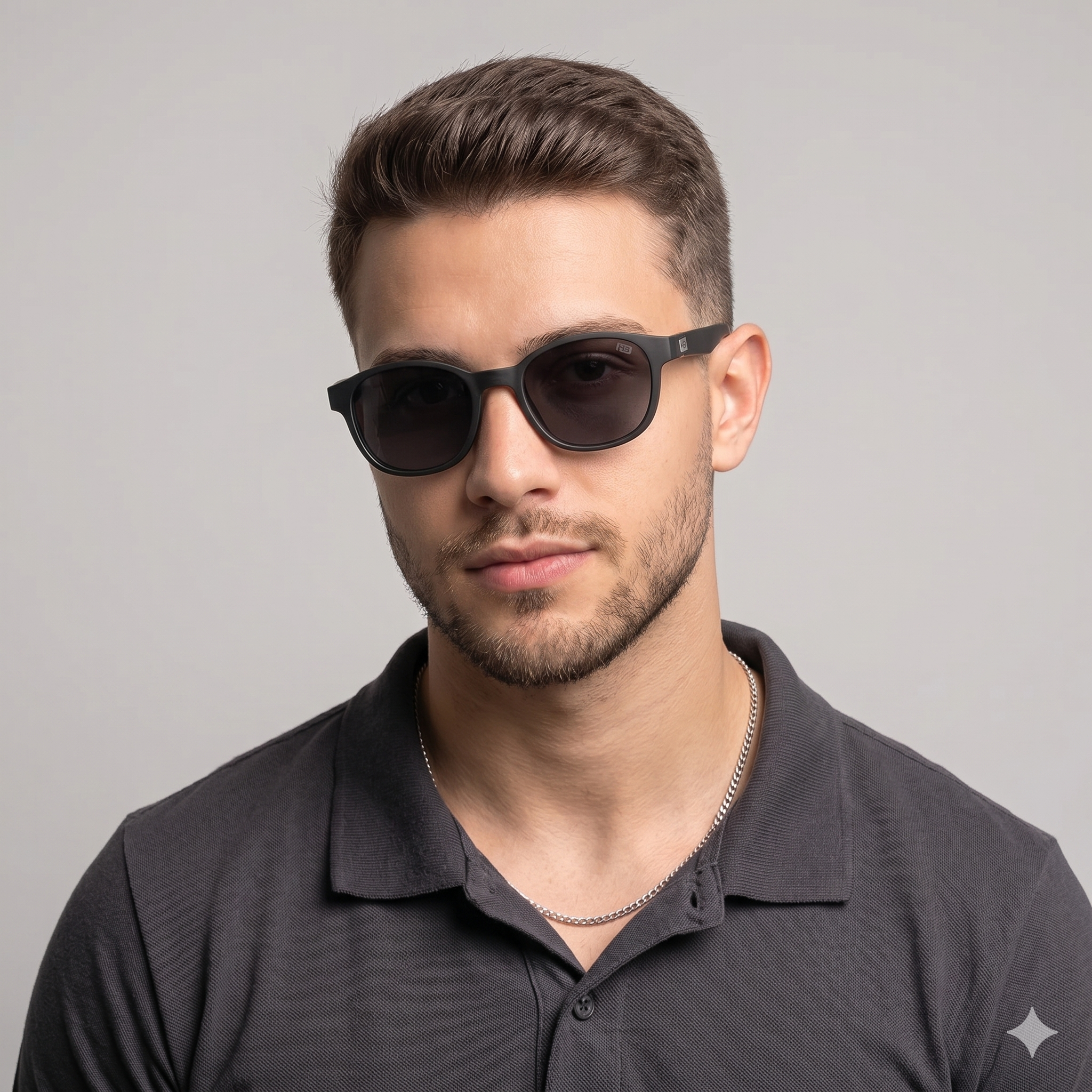 HB Switch 0448 Preto Fosco Preto Polarizado + Night Drive - Grau - 50 mm