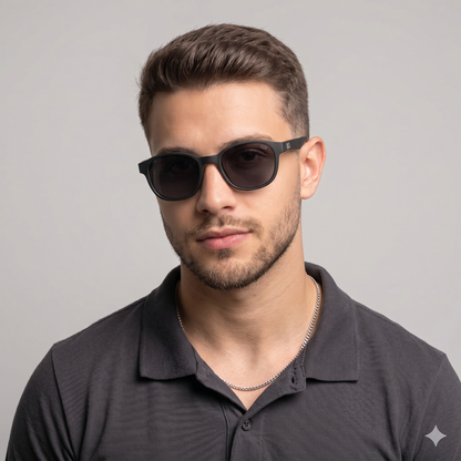 HB Switch 0448 Preto Fosco Preto Polarizado + Night Drive - Grau - 50 mm