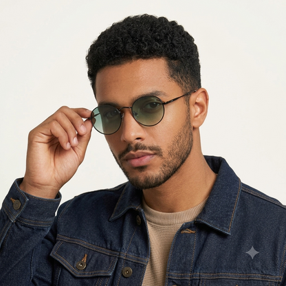 Colcci C0300 Preto Brilho Verde Degradê - Sol - 53 mm