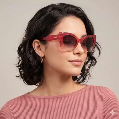Evoke EVK 51 C02 Rosa Translucido Preto Degradê - Sol - 54 mm