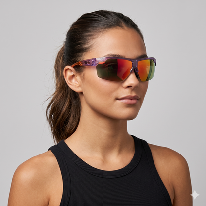 Mormaii Smash 5 Clip on Roxo e Amarelo Laranja Espelhado - Sol - 65 mm