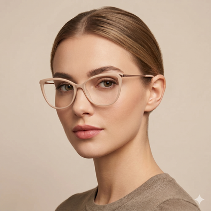 Ana Hickmann AH6415N N01 Nude e Dourado Brilho - Grau - 54 mm