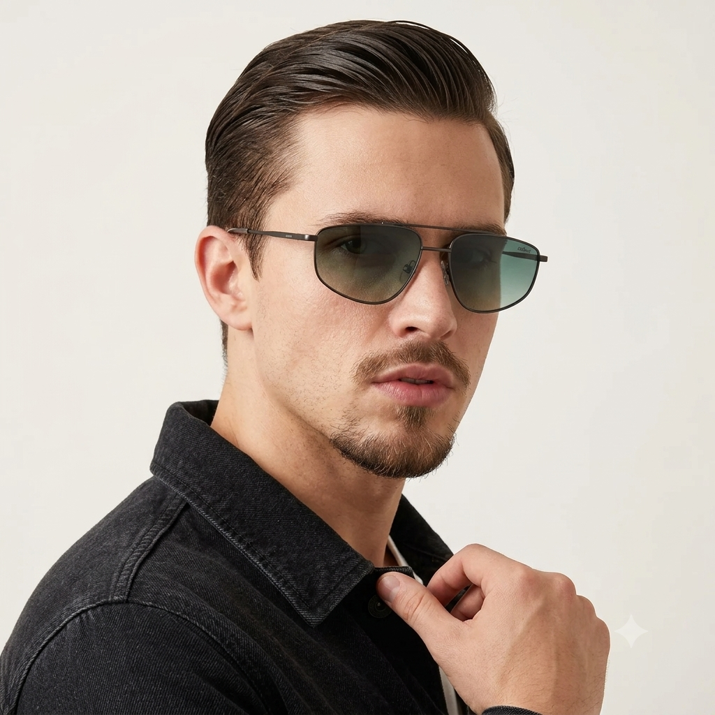Colcci C0308 Preto Fosco Verde Degradê - Sol - 57 mm