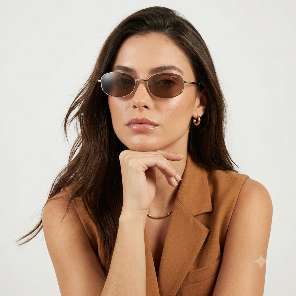 Colcci C0304 Dourado Brilho Marrom - Sol - 55 mm