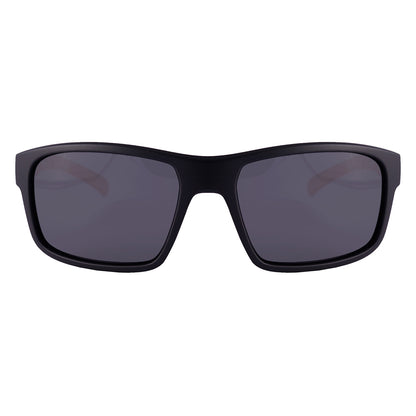 HB Overkill Retangular Matte Black/Wood Polarized Gray - Solar - TAM 56 mm