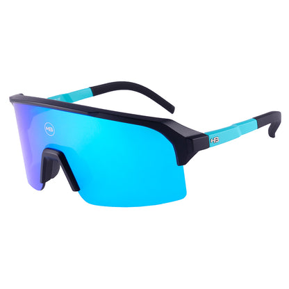 HB Edge Esportivo Matte Black/ Cyan Blue Chrome - Solar - TAM 155 mm