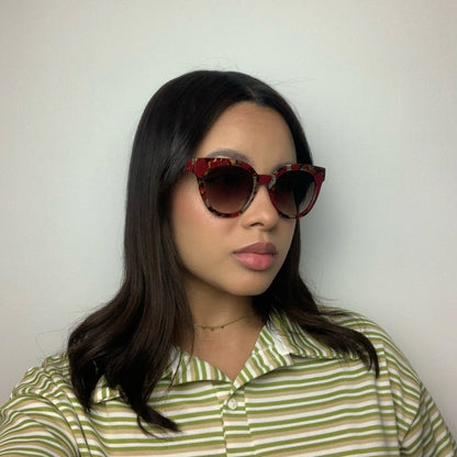 Óculos de Sol Evoke EVK 35 BRG21 Mesclado Marrom Degradê - Sol - 51 mm