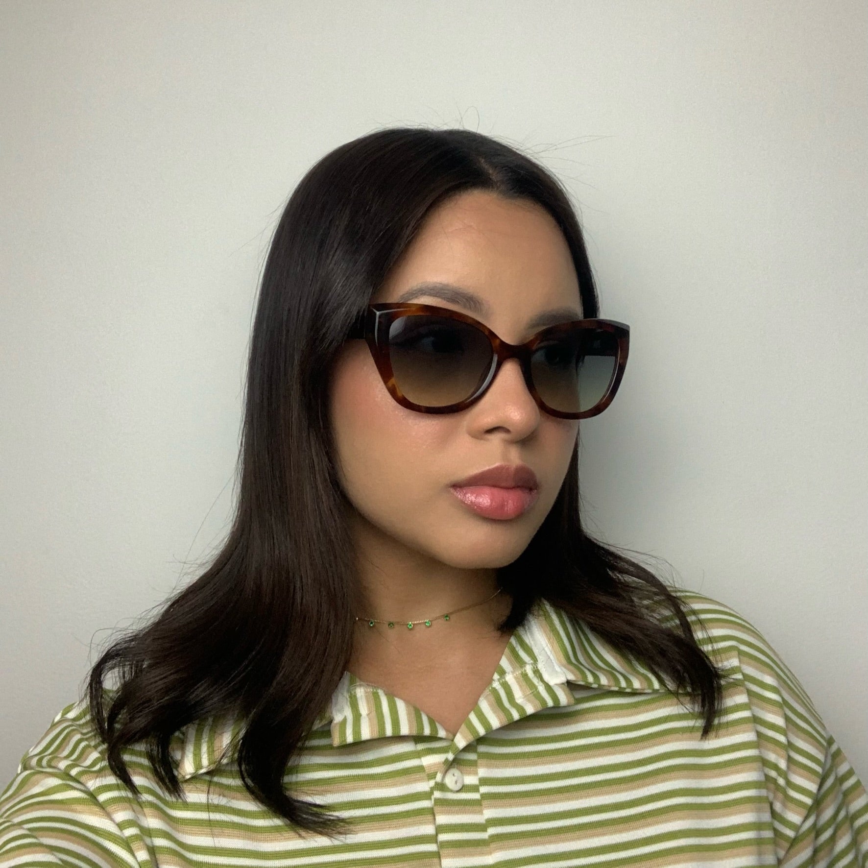 Evoke EVK 43 G22 Marrom Mesclado Brilho Verde Degradê - Sol - 52 mm