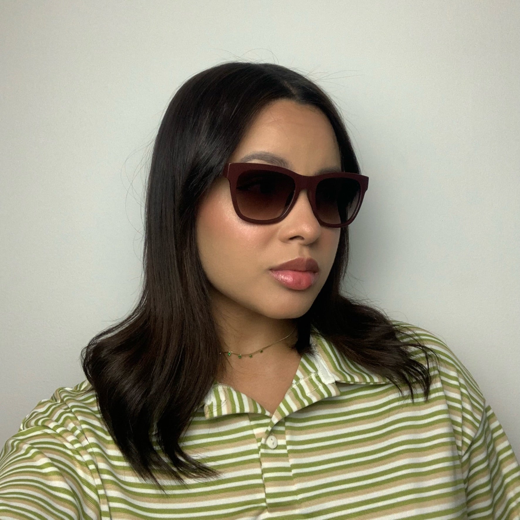 Evoke EVK 31 BRC01 Vinho Brilho Marrom Degradê - Sol -  53 mm