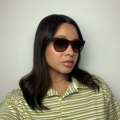 Evoke EVK 31 BRC01 Vinho Brilho Marrom Degradê - Sol -  53 mm