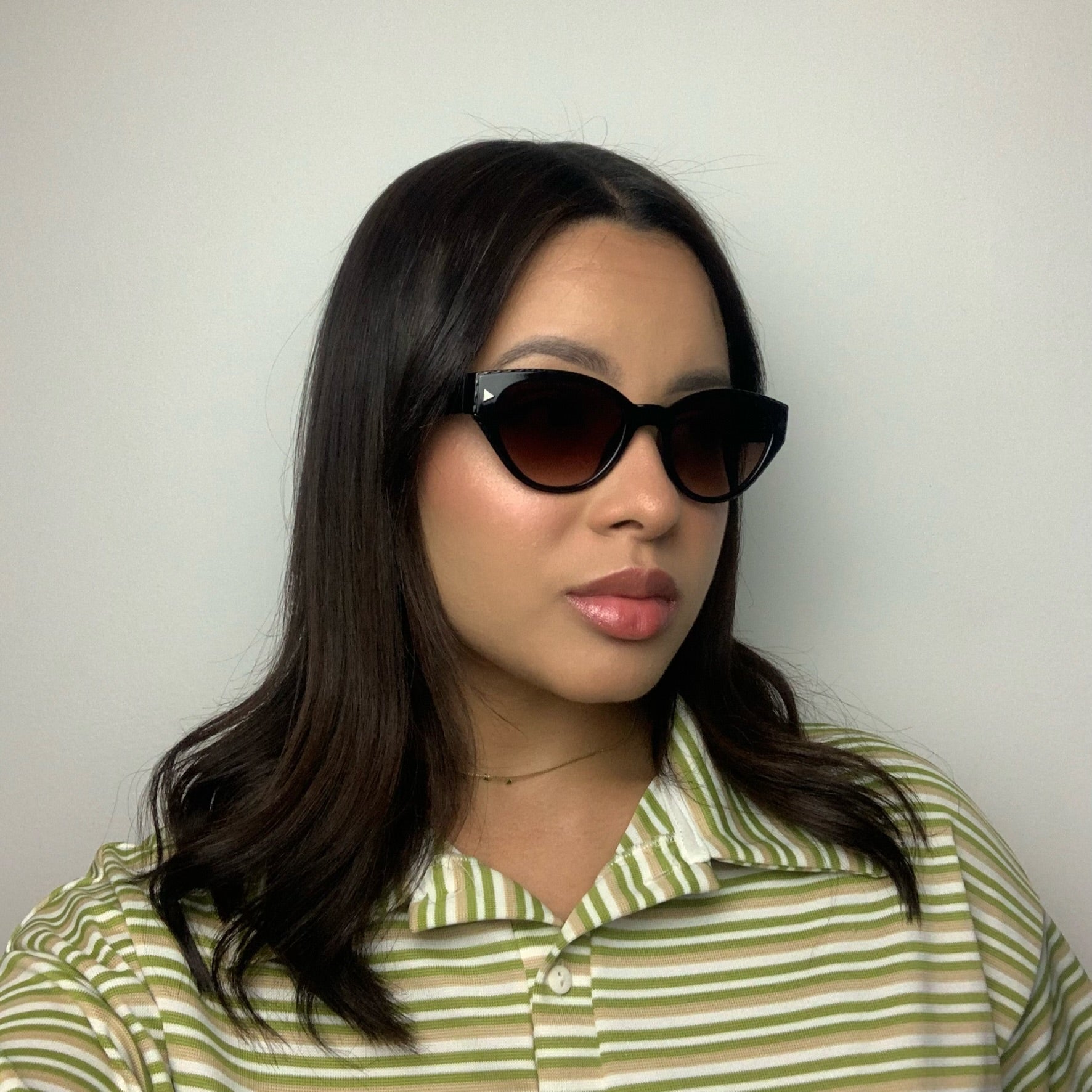 Evoke For You DS87 A01 Preto Brilho Marrom Degradê - Sol - 51 mm