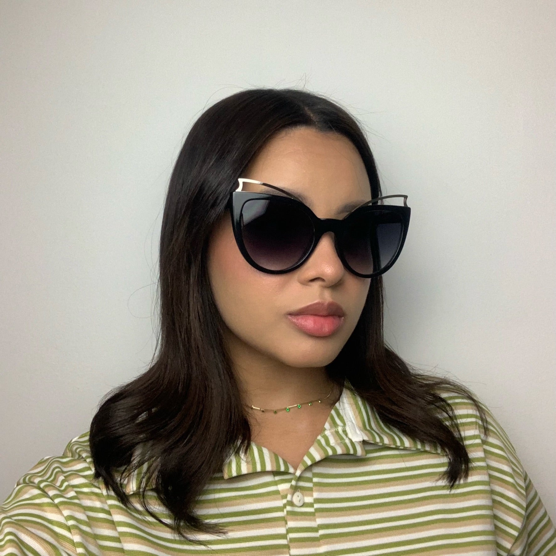 Óculos de Sol Evoke Penelope A01 Black Shine / Black Degradê Unico - Lente 5,6 cm