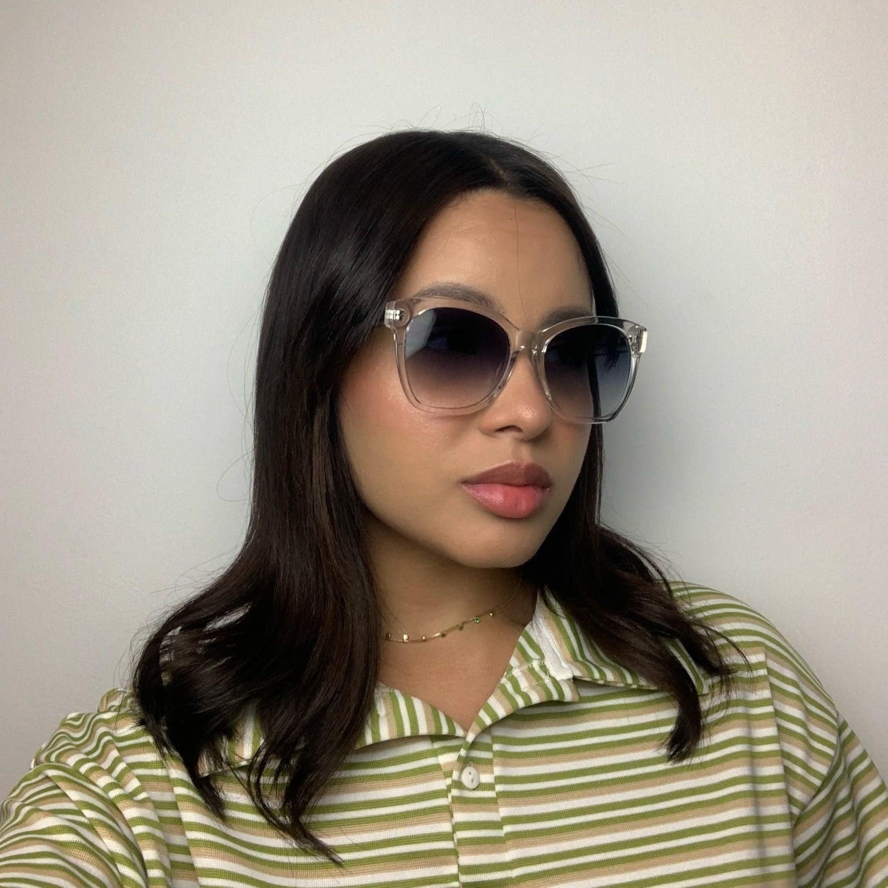 Evoke For You DX126S T01 Transparente Preto Degradê - Sol - 54 mm