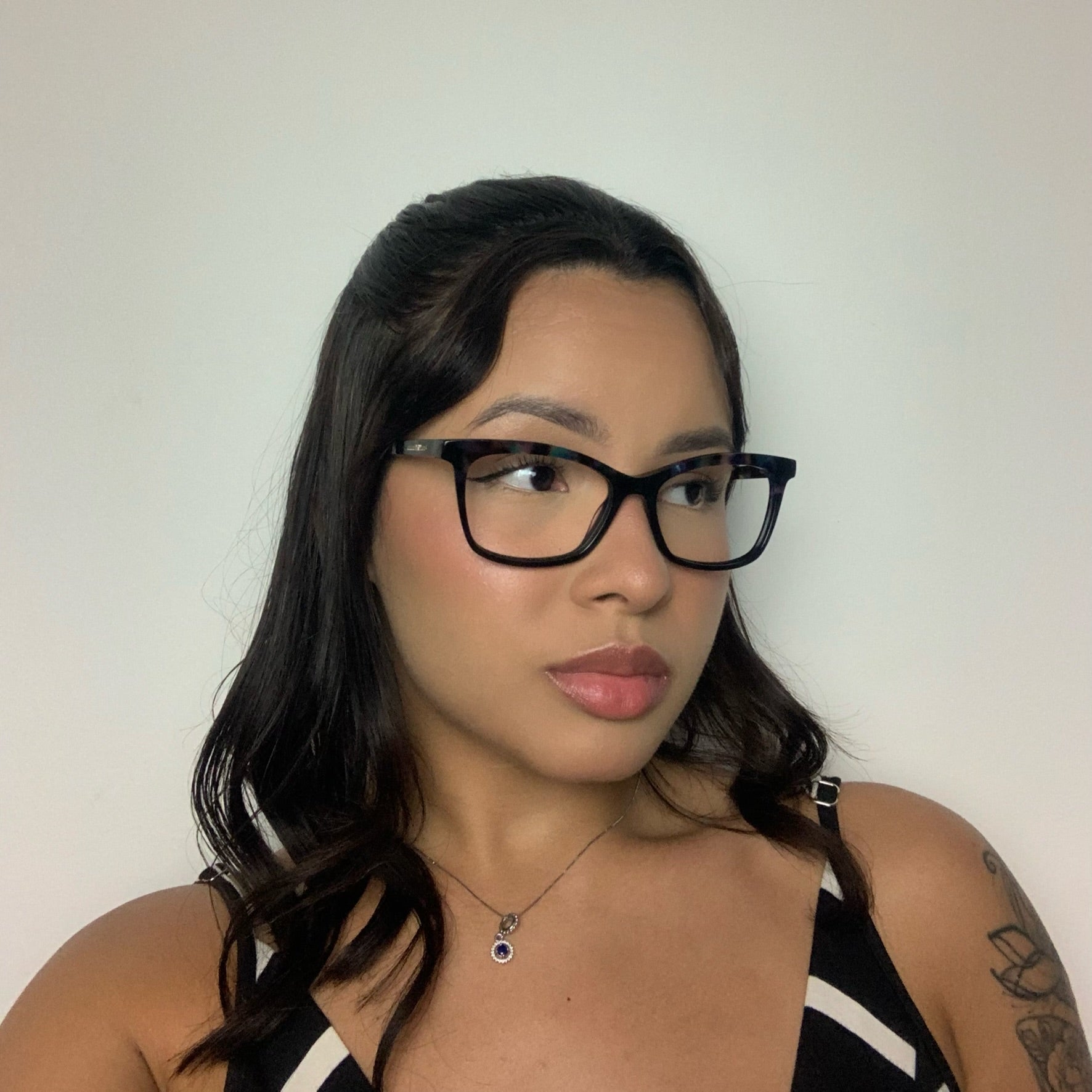 Ana Hickmann AH6335 C01 Preto e Marrom Mesclado Brilho - Grau - 54