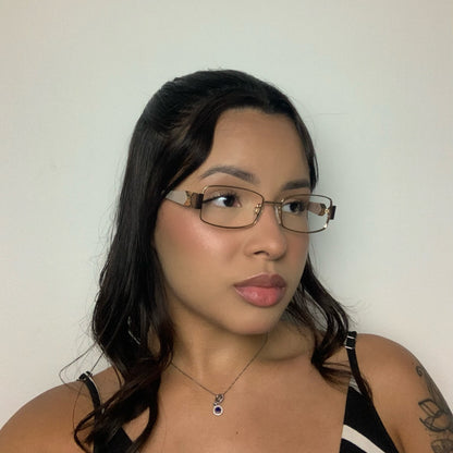 Ana Hickmann AH1160 04GS Duo Fashion Dourado e Marrom Brilho - Grau - 52 mm