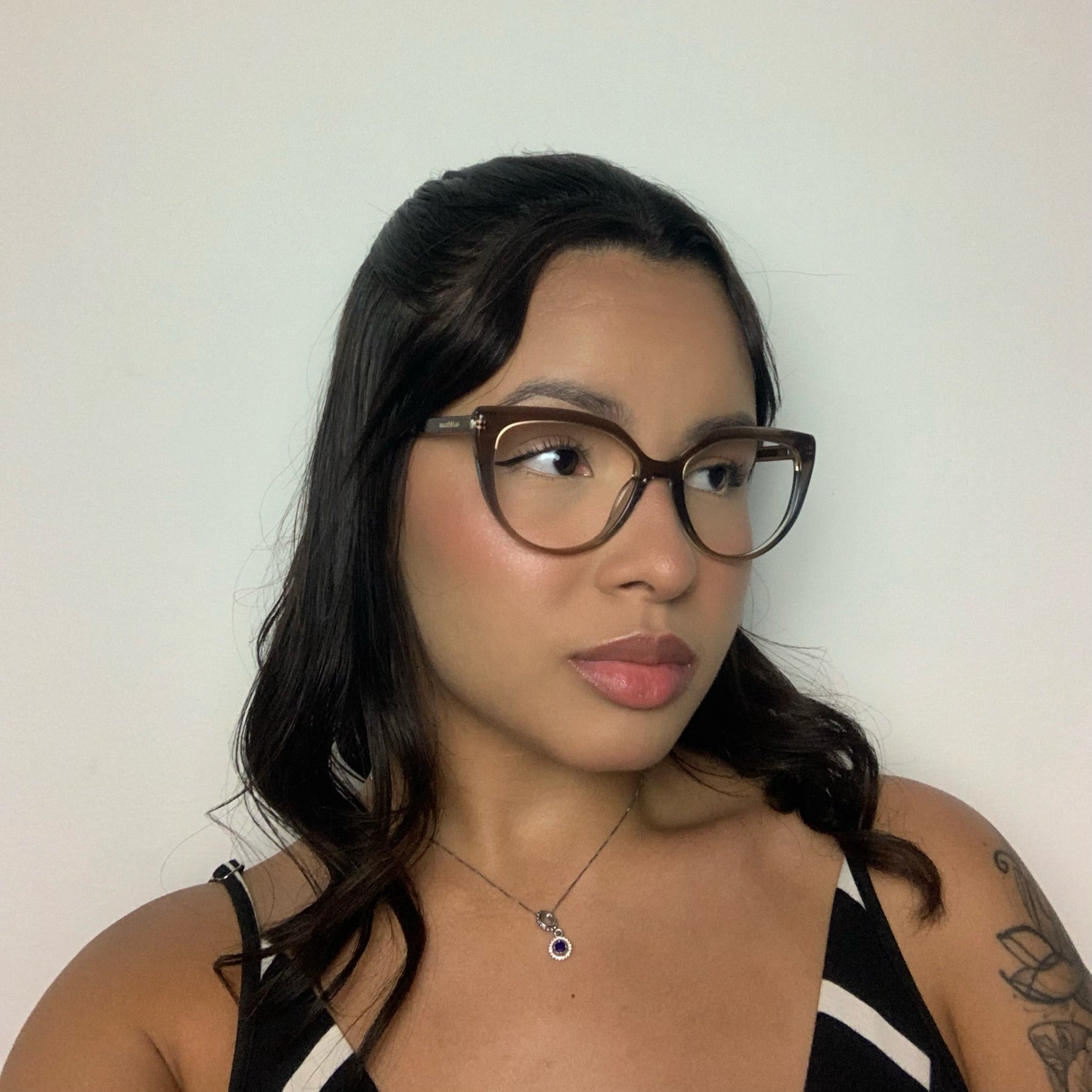 Ana Hickmann Sara 1 AH60070 M07 - Cinza Degradê Translúcido - Grau - 53 mm