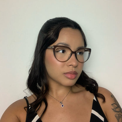 Ana Hickmann Sara 1 AH60070 M07 - Cinza Degradê Translúcido - Grau - 53 mm