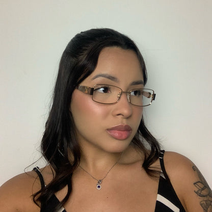 Ana Hickmann AH1160 04GS Duo Fashion Dourado e Marrom Brilho - Grau - 52 mm