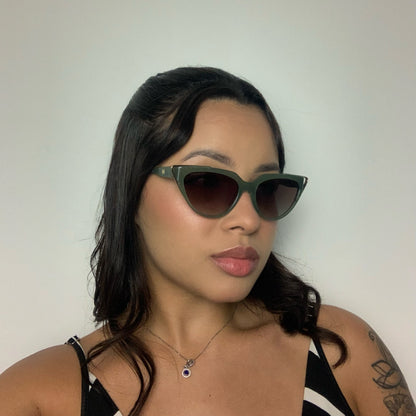 Hickmann Kalmia 1 HI90035 E01 Verde Brilho Translúcido Marrom Degradê - Sol - 54 mm