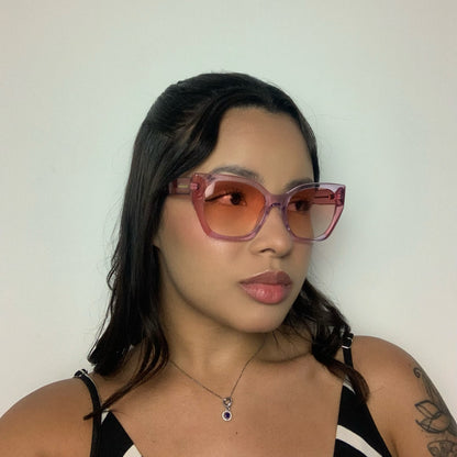 Hickmann Lavanda 2 HI90027 R02 Rosa e Lilás Brilho Rosa Degradê - Sol - 54 mm