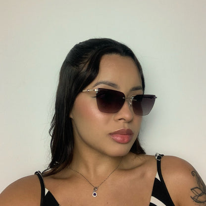 Hickmann Bamboo 2 HI30024 04C Rosê Brilho Marrom Degradê - Sol - 56 mm