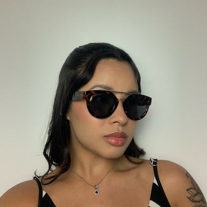 Atitude AT5291 G22 Marrom Mesclado Dourado Espelhado - Sol - 48 mm