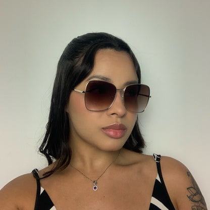 Atitude AT8147 04A Dourado Brilho Marrom Degradê - Sol - 56 mm