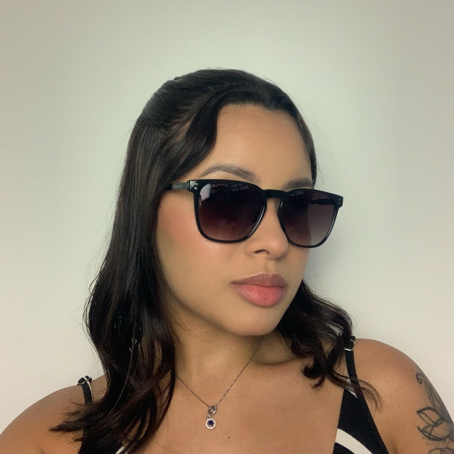 Atitude AT8220M A01 Preto Brilho Marrom Degradê - Sol - 54 mm