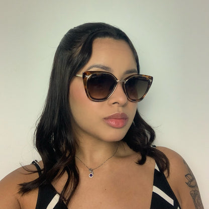 Atitude AT5351 G21 Marrom Mesclado e Dourado Brilho Marrom Degradê - Sol - 51 mm