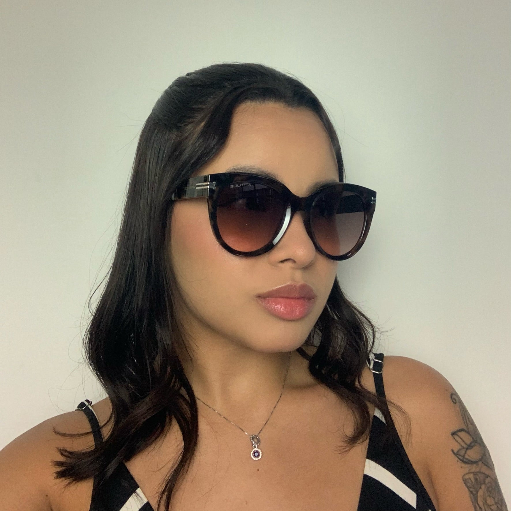 Atitude AT8155 G21 Marrom Mesclado Marrom Degradê - Sol - 54 mm