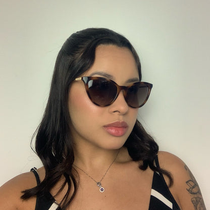 Hickmann Flora 1 HI50001 G21 Marrom Mesclado e Dourado Marrom Degradê - Sol - 55 mm