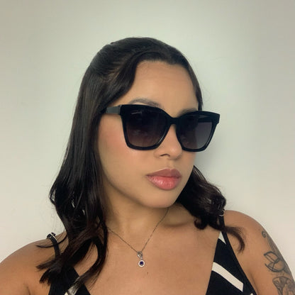 Hickmann HI9071 A02 Preto Brilho Preto Degradê - Sol - 53 mm