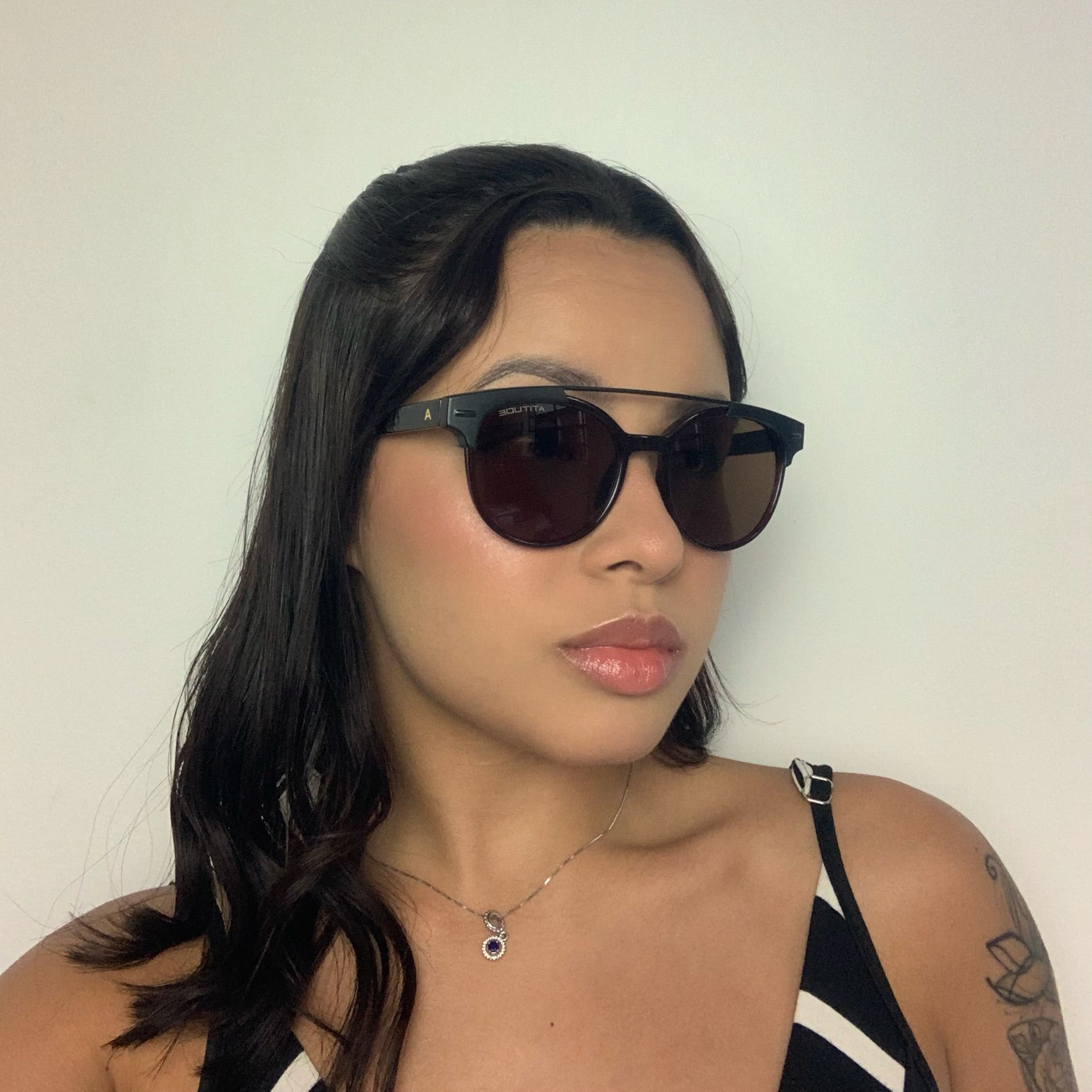 Atitude AT5371 D02 Marrom Translúcido Marrom - Sol - 52 mm