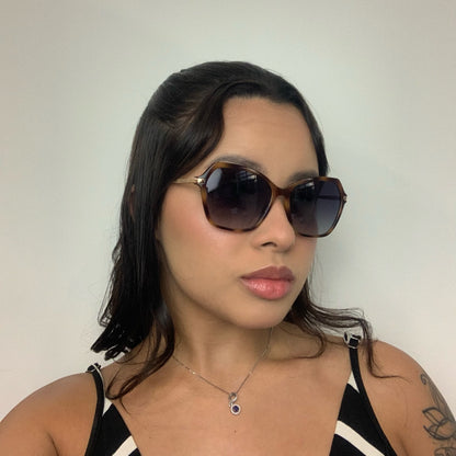 Hickmann Flora 4 HI50005 G21 Marrom Mesclado e Dourado Preto Degradê - Sol - 55 mm