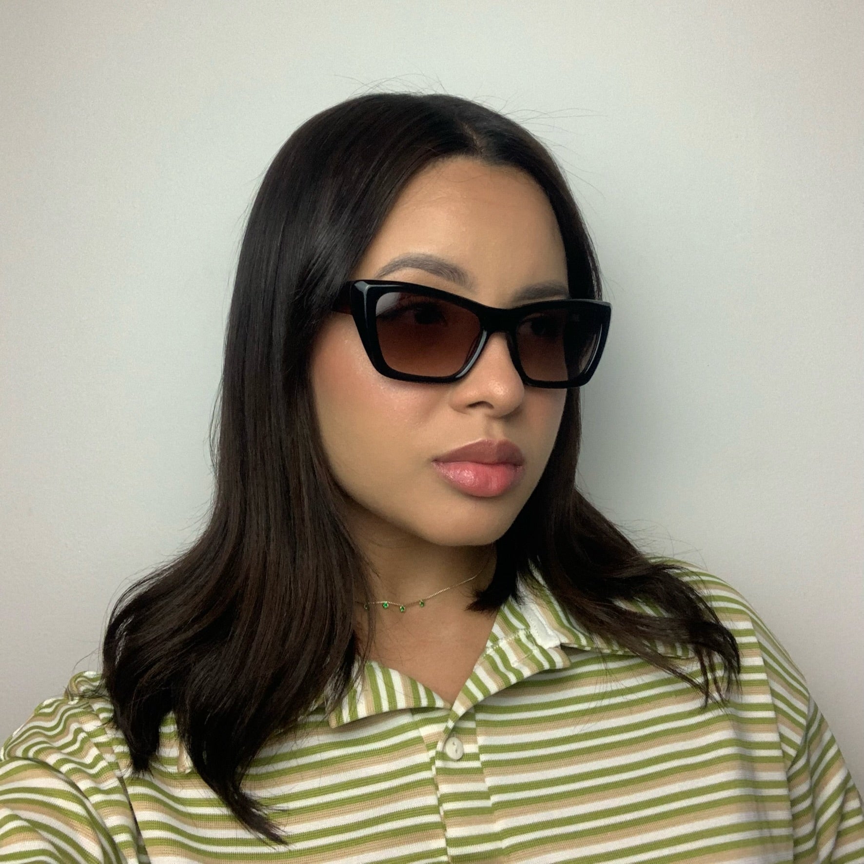 Evoke EVK 44 A02 Preto Brilho e Mesclado Marrom Degradê - Sol - 53 mm