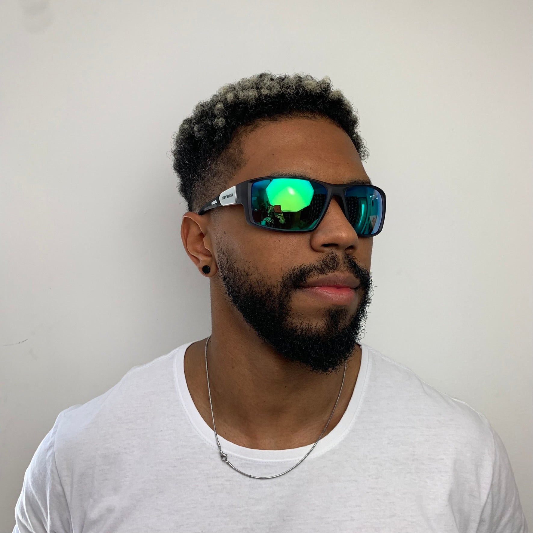 Mormaii Joaca Force Cinza Translúcido Verde Espelhado - Sol - 61 mm