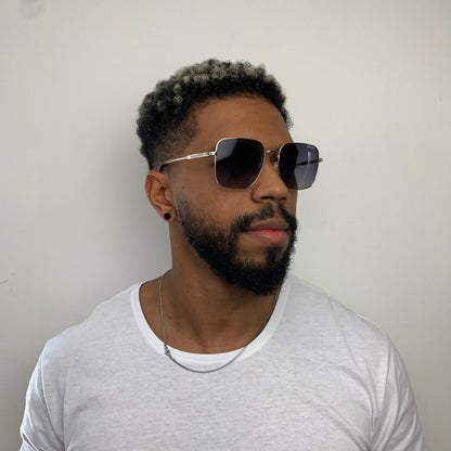 Evoke For You DS94 04AP Dourado Brilho Azul Degradê - Sol - 55 mm