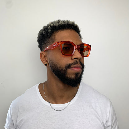 Evoke EVK 41 L03 Laranja Translúcido Marrom - Sol - 51 mm