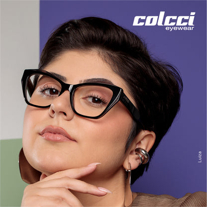 Colcci Luiza Preto Fume Brilho - Grau - 55 mm