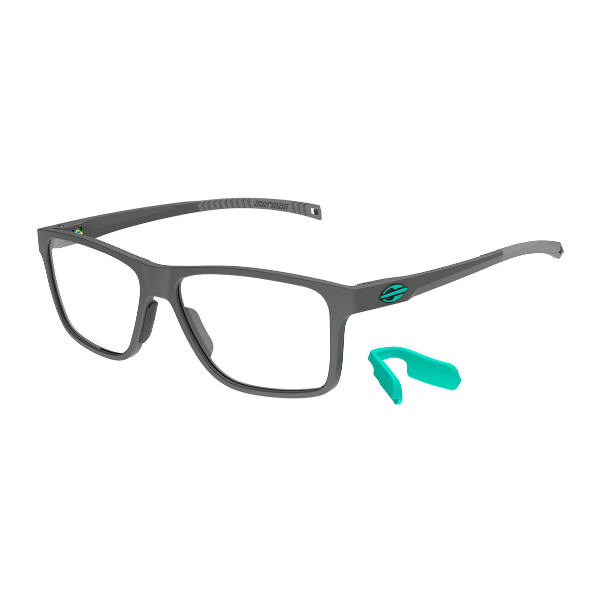 Mormaii Olimpo Cinza Fosco com Verde - Grau - 57 mm
