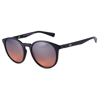 Mormaii Agra Sun Esportivo Preto Brilho/ Laranja Degradê Espelhado - Solar - TAM 65 mm