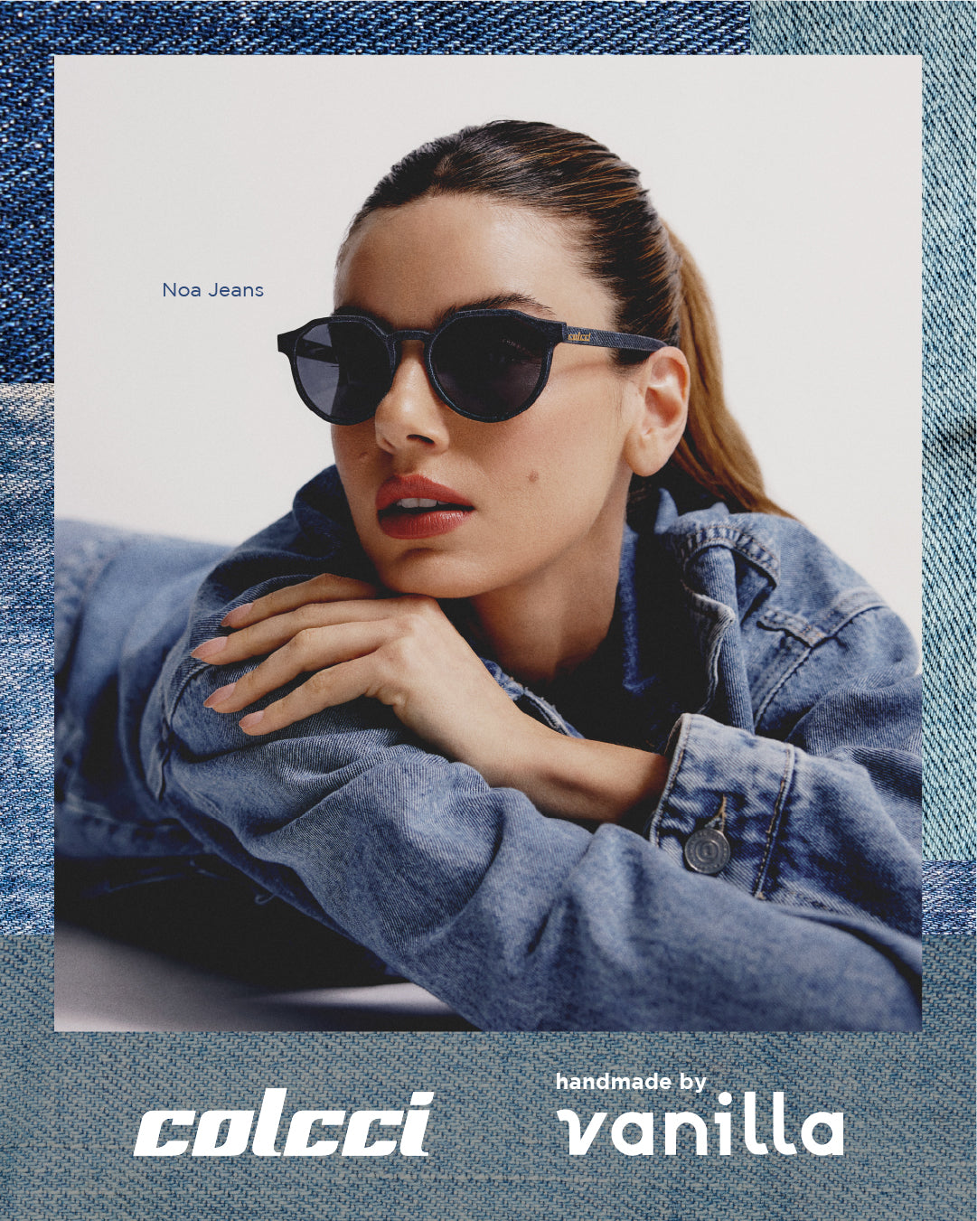 Colcci Noa Jeans Edição Vanilla Azul Jeans - Sol - 52 mm