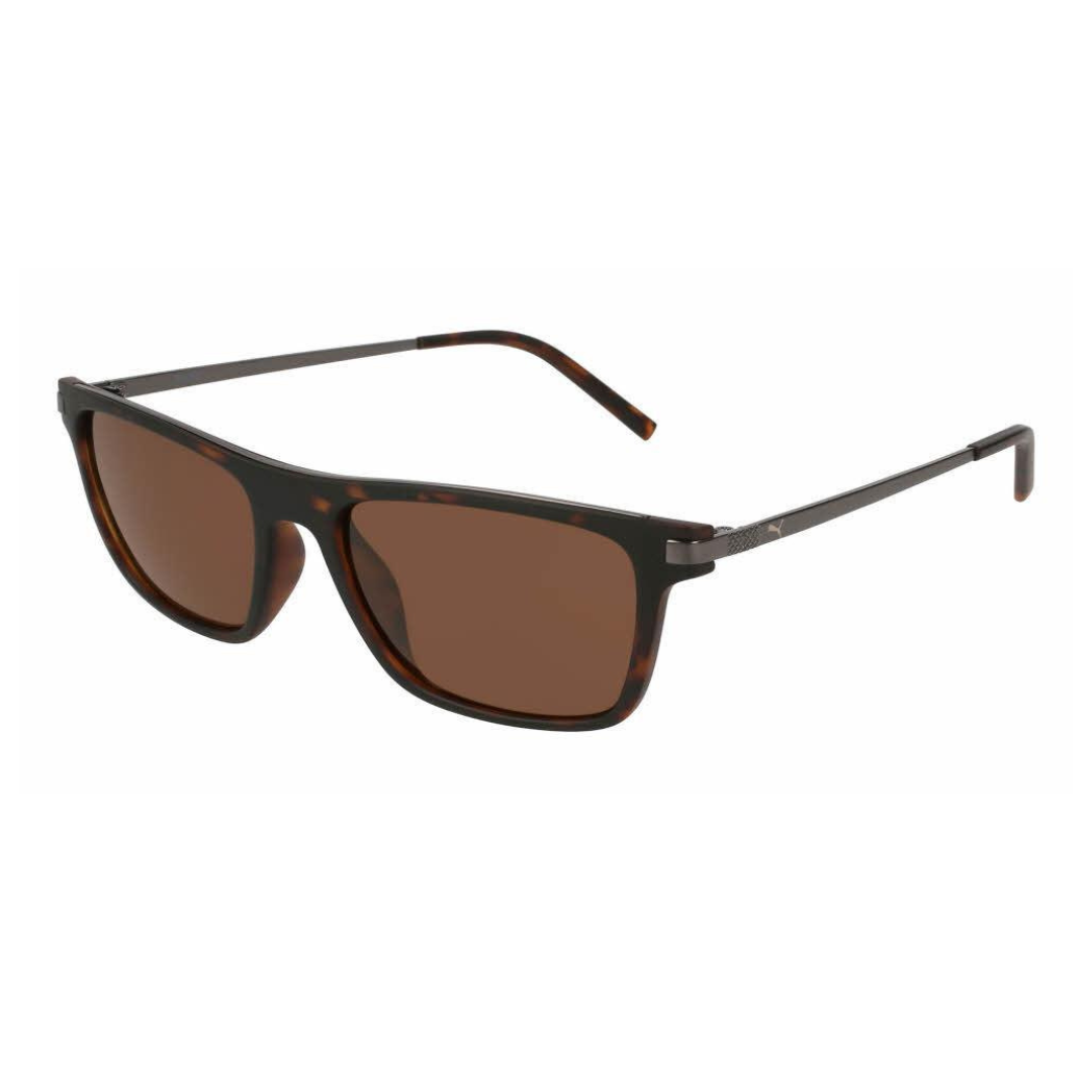 Puma PE0043S 002 Marrom Mesclado Marrom - Sol - 53 mm