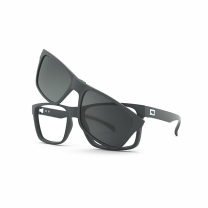 HB Polytech 0339 Clip On New Graphite / Silver Polarized - Lente 5,3 cm