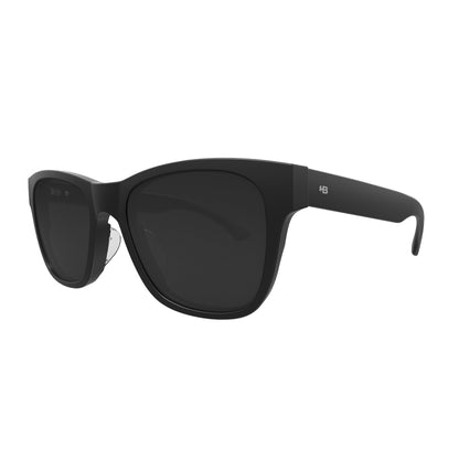 HB Sultan Matte Black/ Gray Polarized Lente 5,3 cm  - Grau